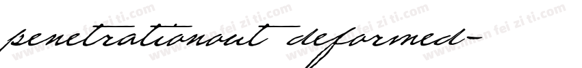 penetrationout deformed字体转换